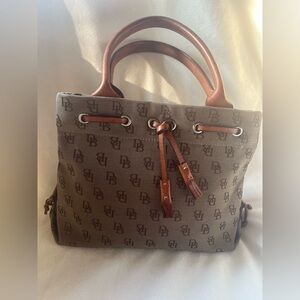 Dooney & Bourke Tan Monogram Bag made in USA